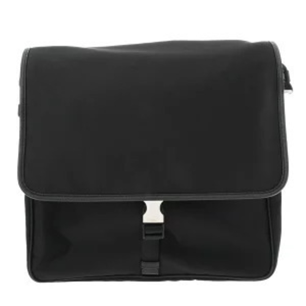 Prada Shoulder Bag Re Black Saffiano Leather